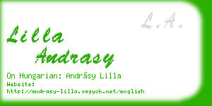 lilla andrasy business card